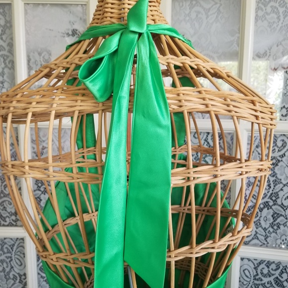 Morgan & Co Green Halter Dress Size 4 - Picture 4 of 8